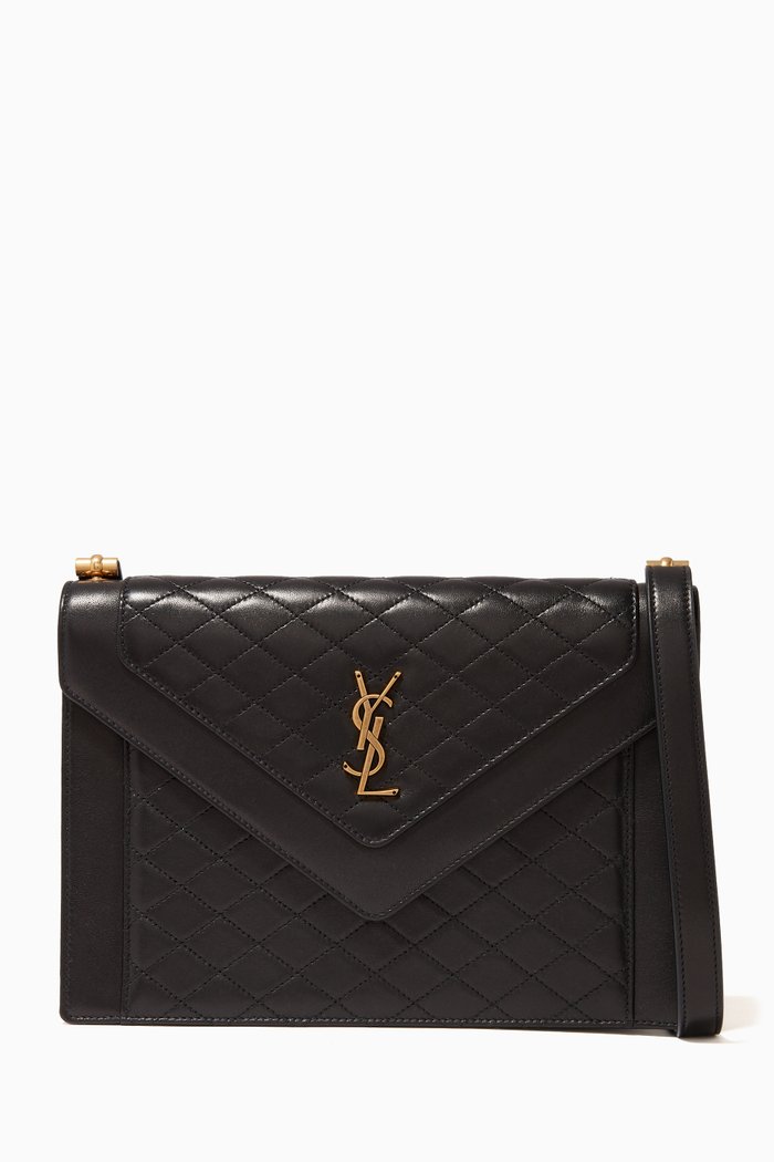 

Gaby Satchel in Quilted Lambskin, Black