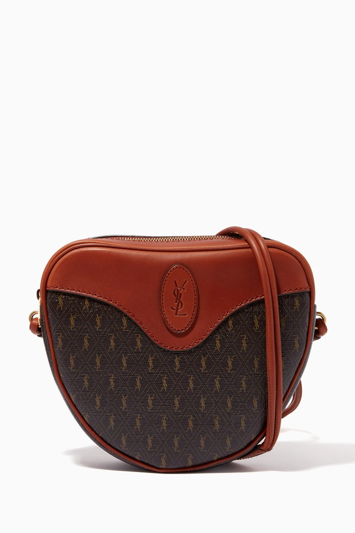 

Le Monogramme Cœur Bag in Canvas & Smooth Leather, Brown