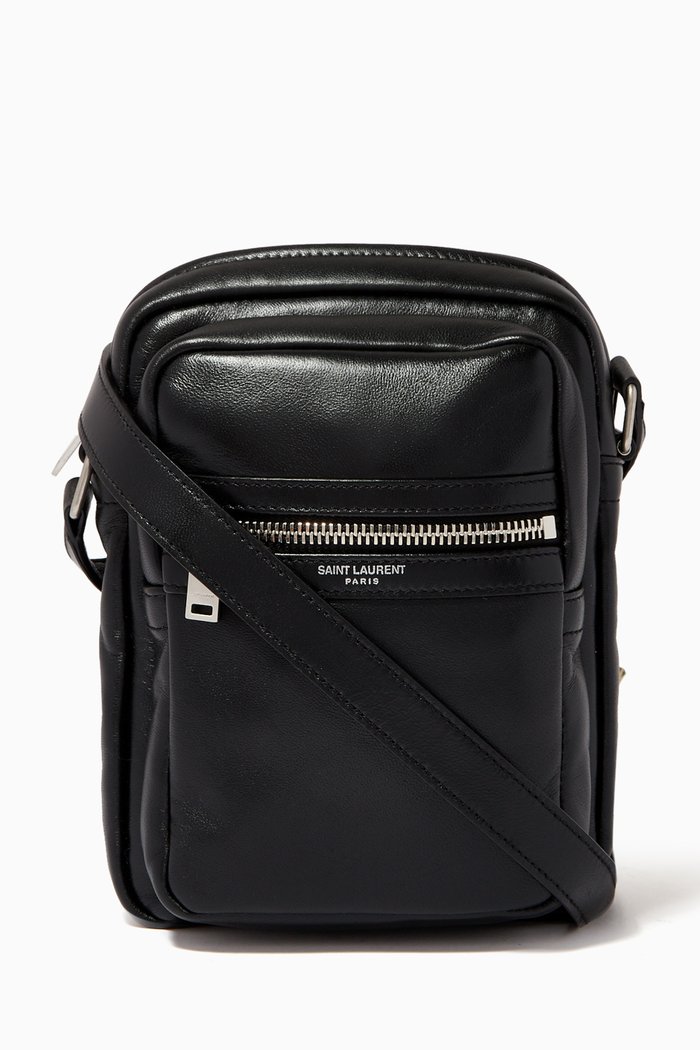 

Sid Pouch in Antiqued Lambskin, Black