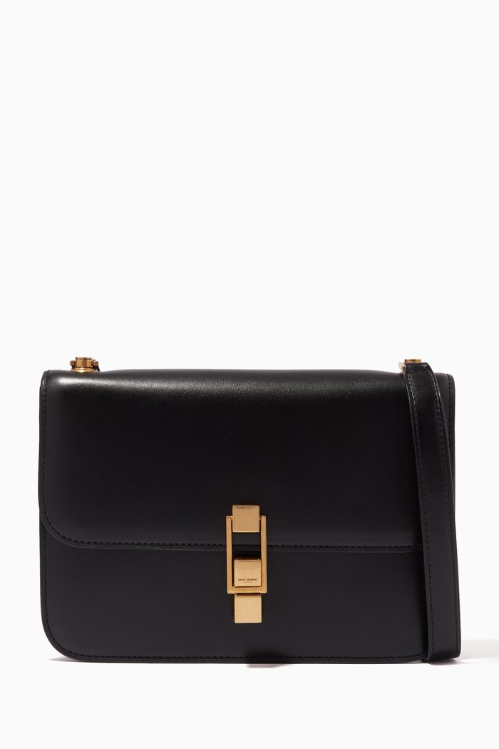 

Le Carre Satchel in Box Leather, Black