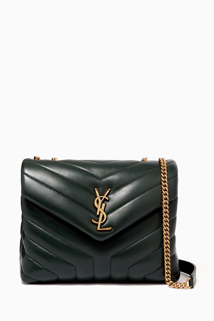 

Small Loulou Bag in "Y" Matelassé Leather, Green