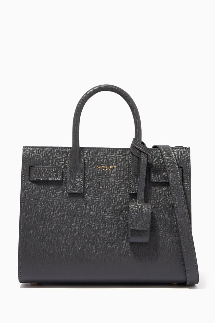

Nano Classic Sac de Jour in Grain de Poudre Embossed Leather, Grey