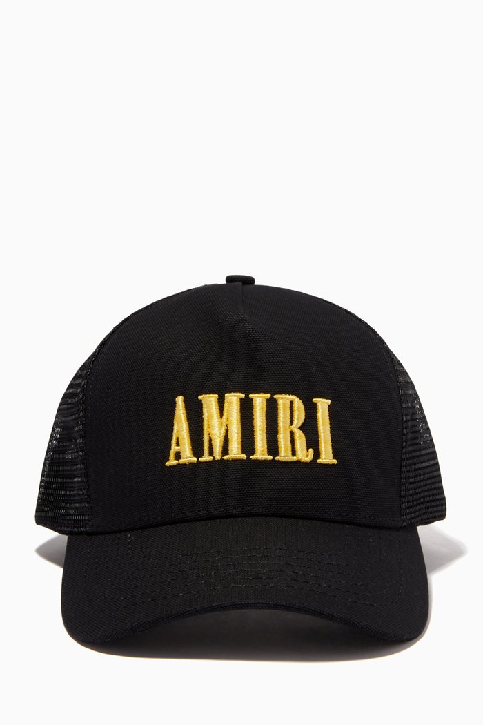 

Core Logo Trucker Hat in Cotton Canvas & Mesh, Black