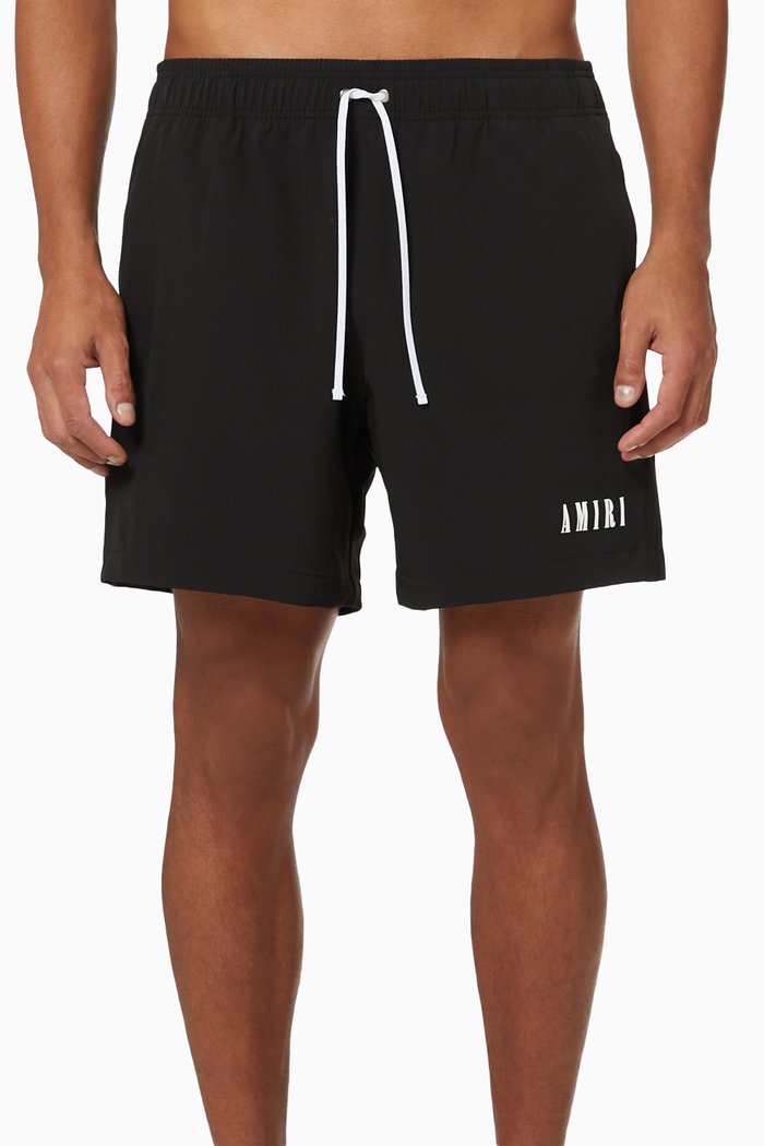 

Logo Embroidered Swim Shorts, Black