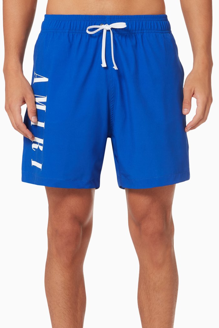 

Vertical Logo Swim Trunks, Blue