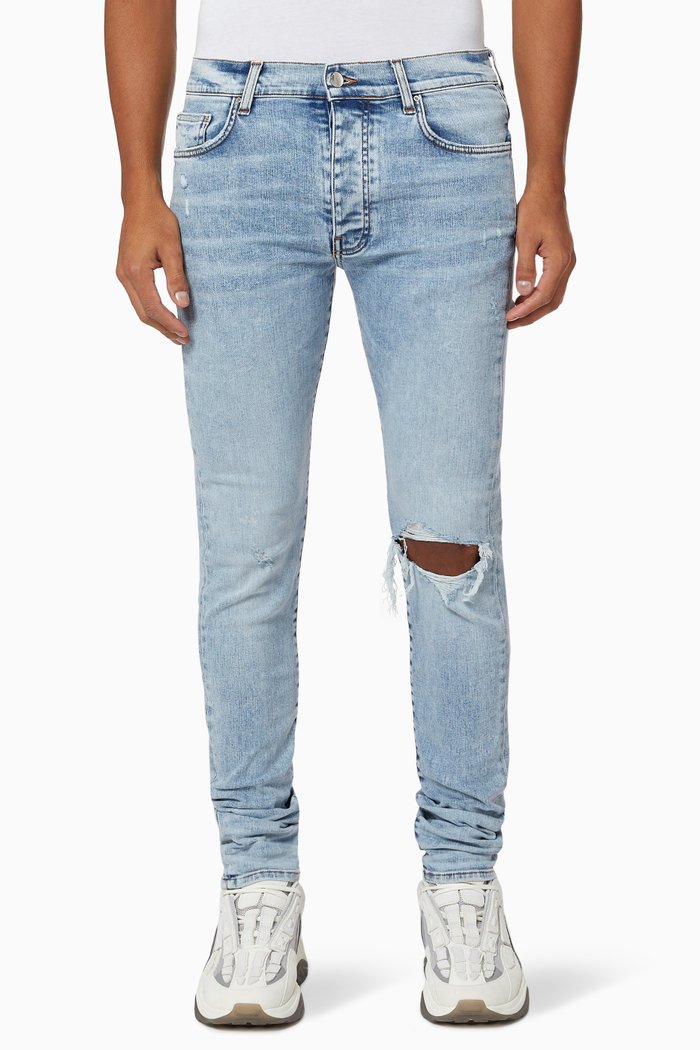 

Broken Denim Skinny Jeans, Blue