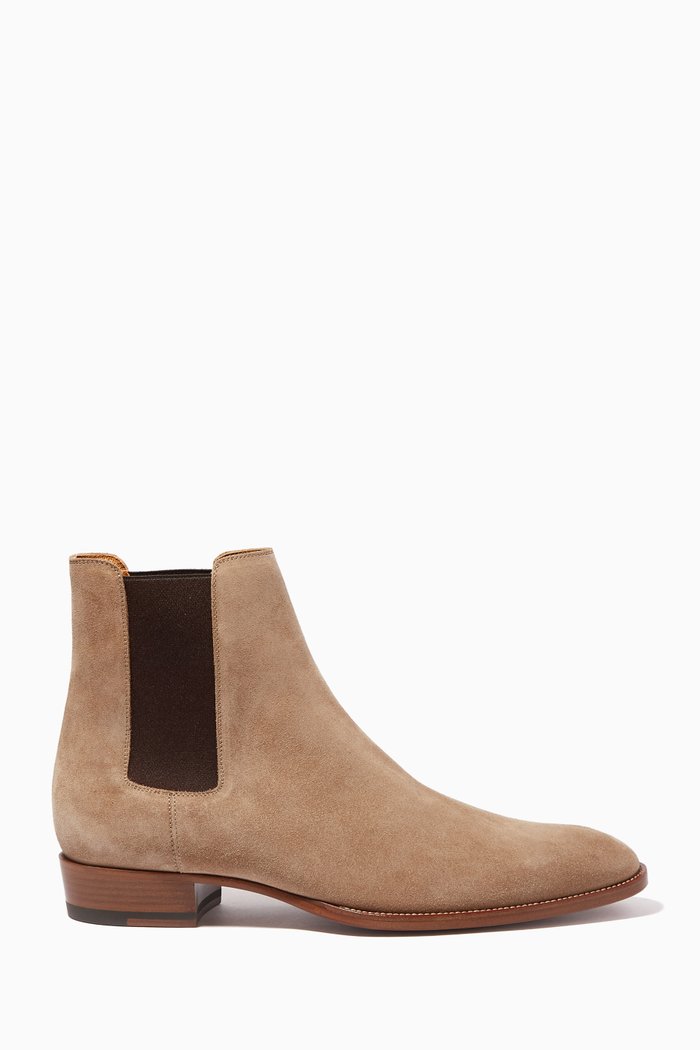 

Wyatt Chelsea Boots in Suede, Brown