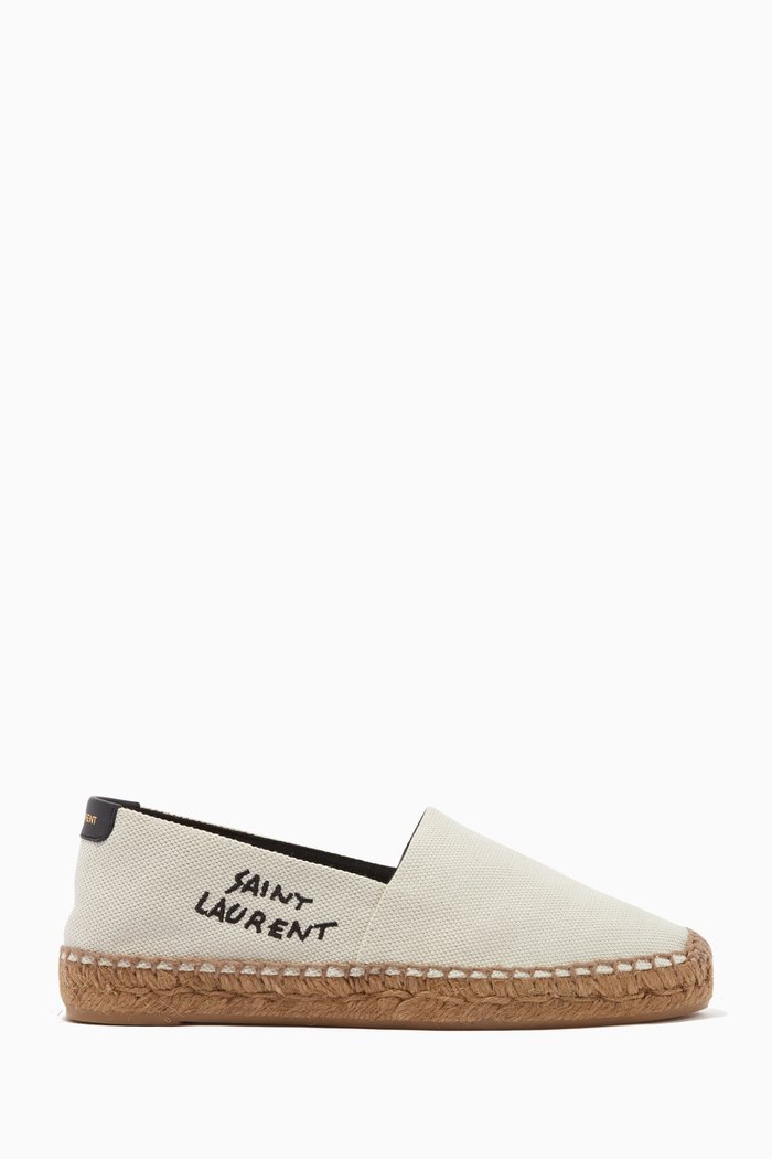 

SAINT LAURENT Espadrilles in Canvas, White