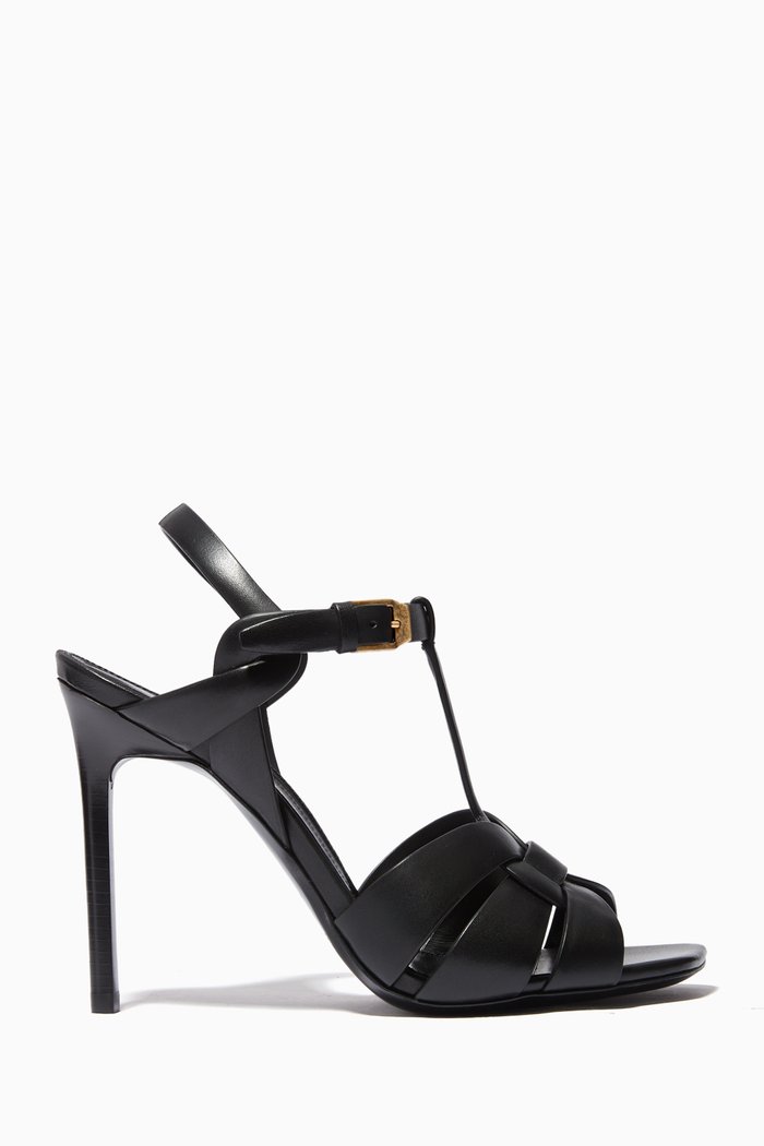 

Tribute 105 Sandals in Smooth Leather, Black