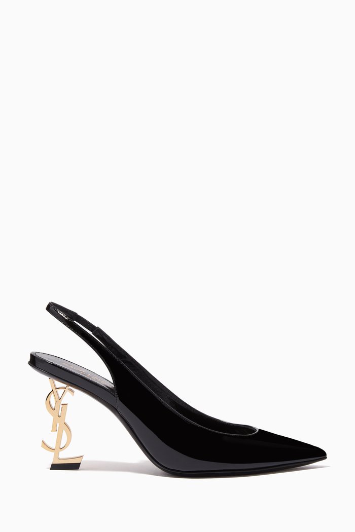 

Opyum 85 Slingback Pumps in Patent Leather, Black