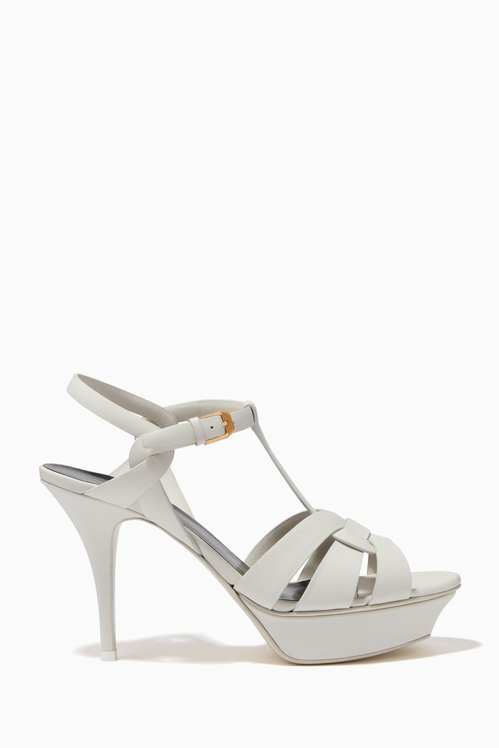 

Tribute 105 Platform Sandals in Smooth Leather, White