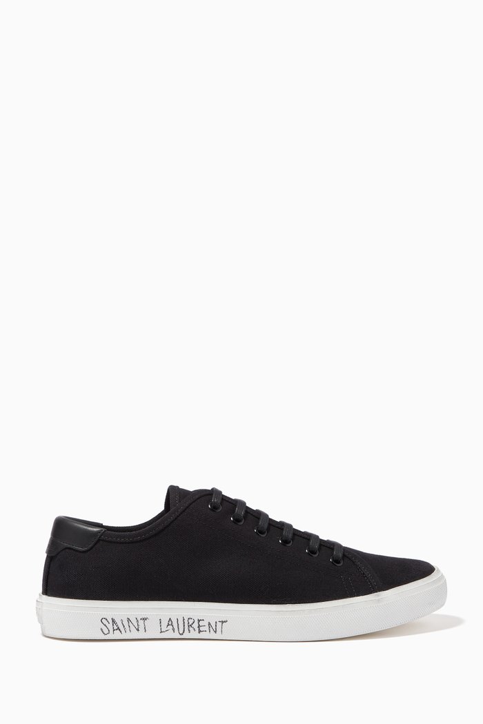

Malibu Sneakers in Canvas & Leather, Black
