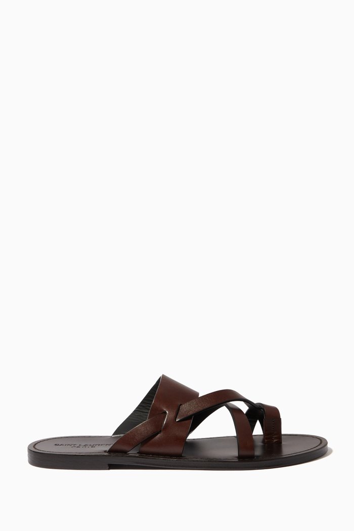 

Culver Flat Mules in Smooth Leather, Brown
