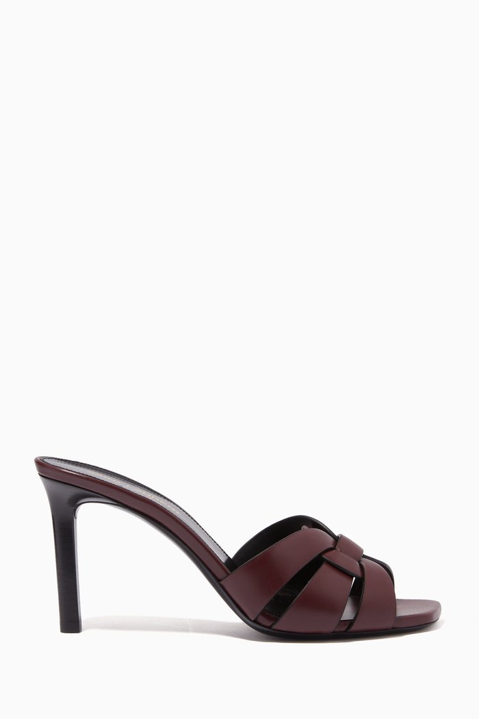 

Tribute 85 Mules in Smooth Leather, Burgundy
