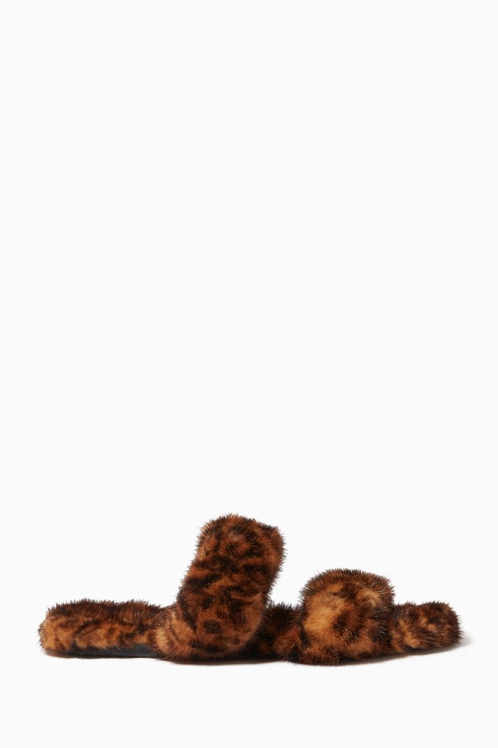 Bleach Slide Sandals in Mink, Brown