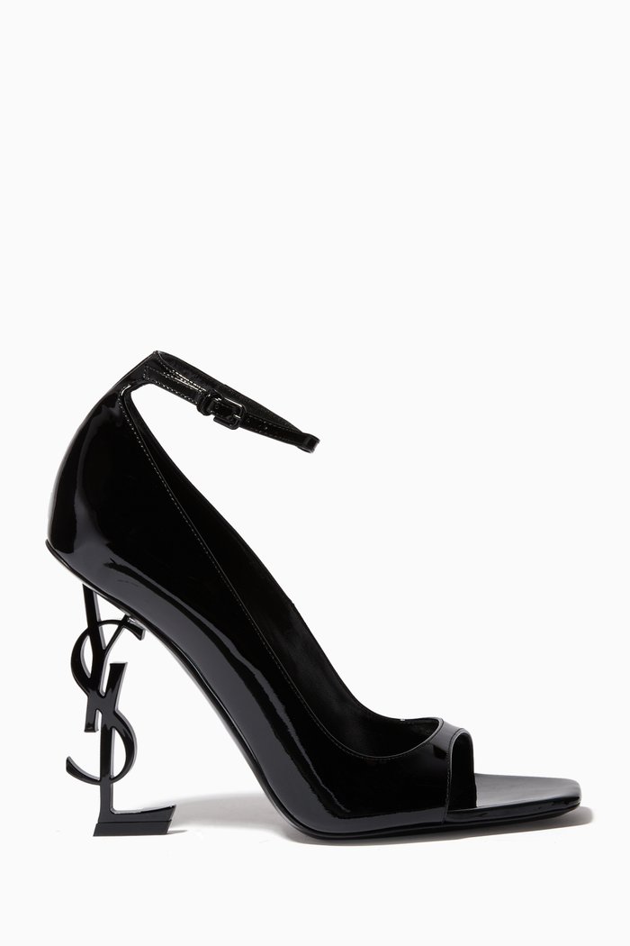 

Opyum 110 Open-toe Pumps in Patent Leather, Black