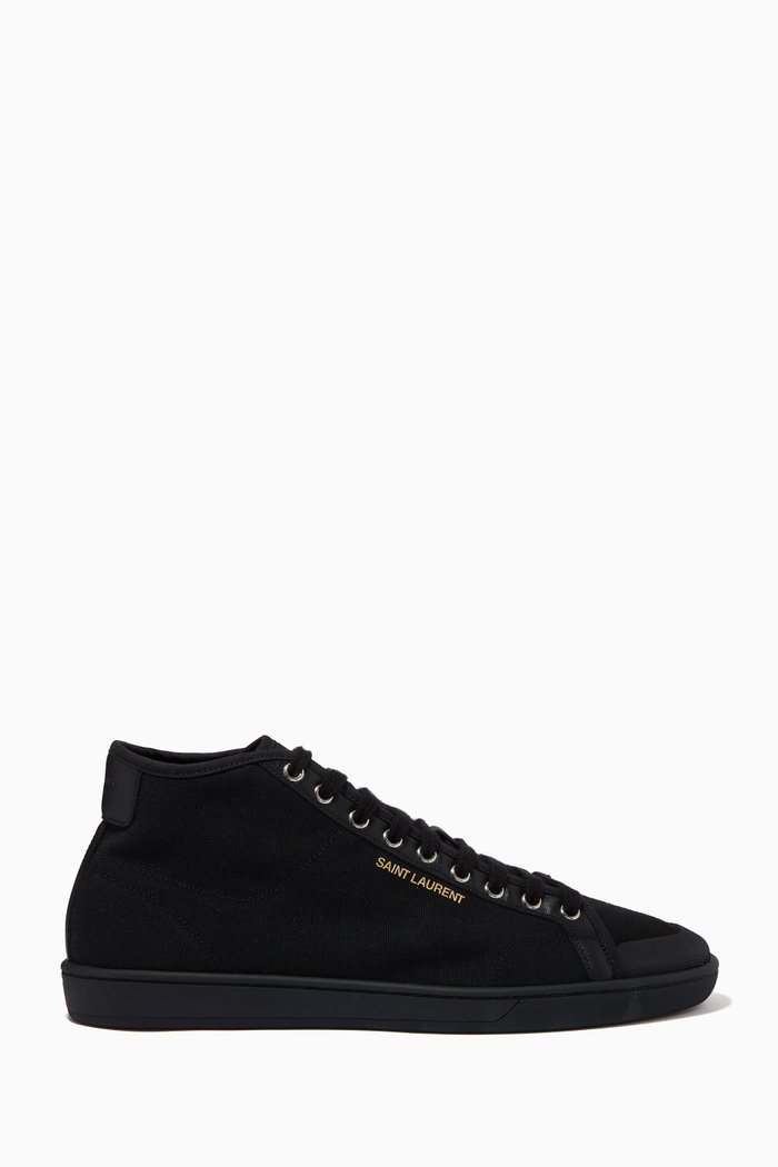 

Court Classic SL/39 Mid-top Sneakers in Canvas & Leather, Black