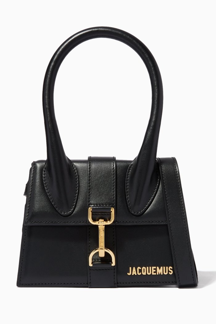 

Le Chiquito Montagne Moyen Bag in Leather, Black
