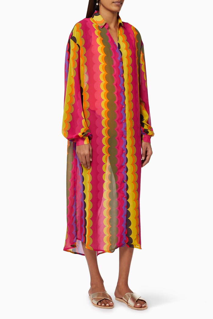 

Bali Shirt Dress in Chiffon, Multicolour