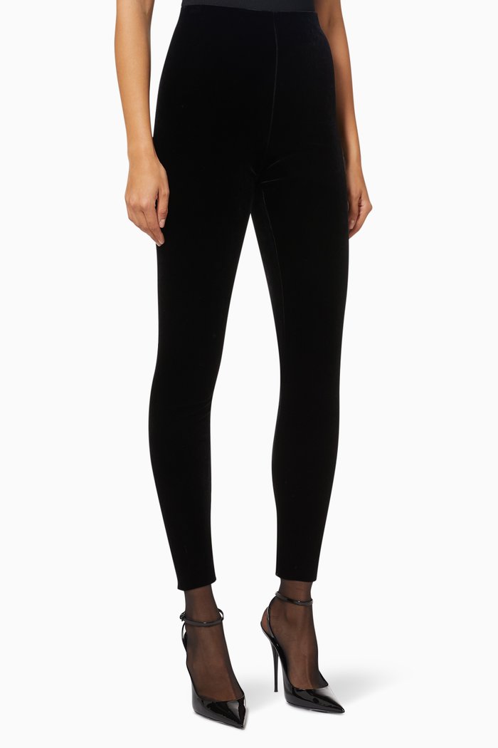 

Leggings in Sustainable Viscose Stretch Velvet, Black
