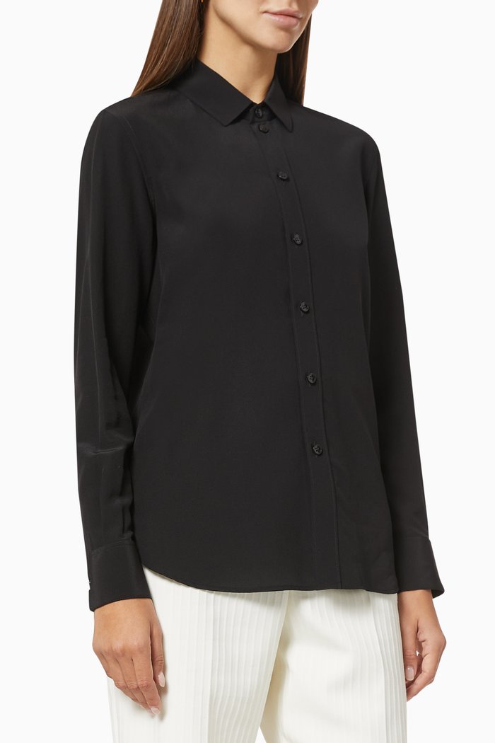 

Shirt in Silk Crêpe, Black