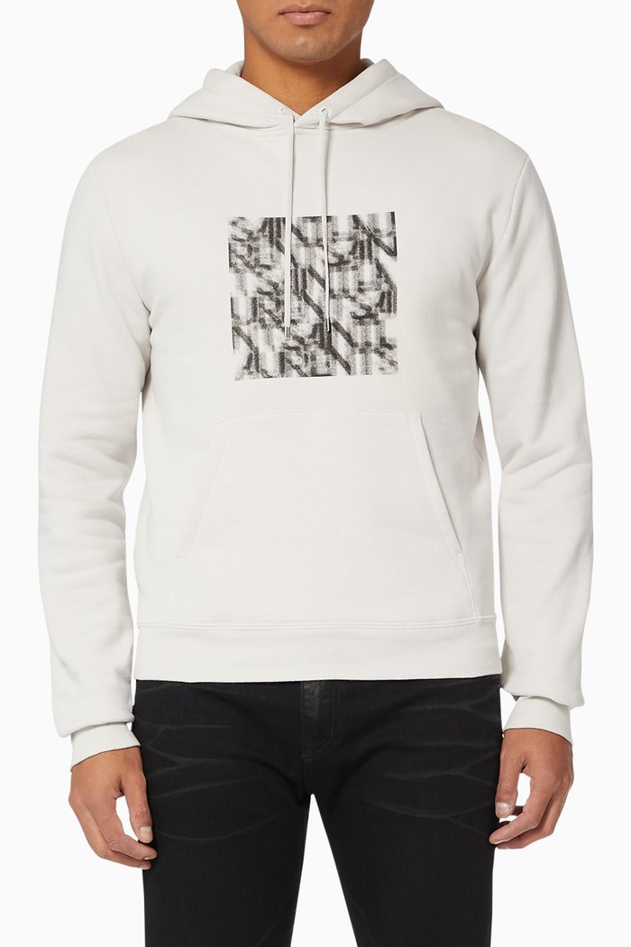 

SAINT LAURENT Hoodie in Cotton, White