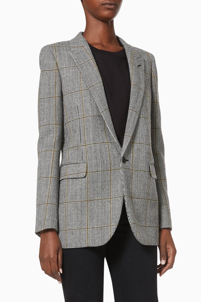 Single-breasted Jacket in Wool, Black