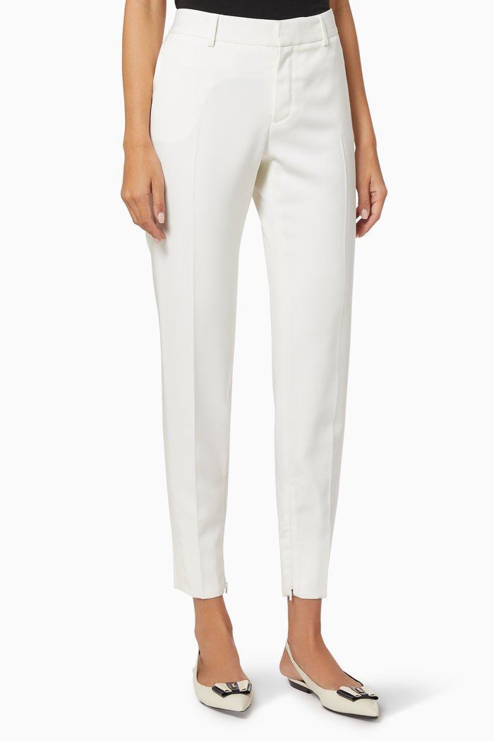 

Tuxedo Pants in Grain de Poudre SAINT LAURENT, White