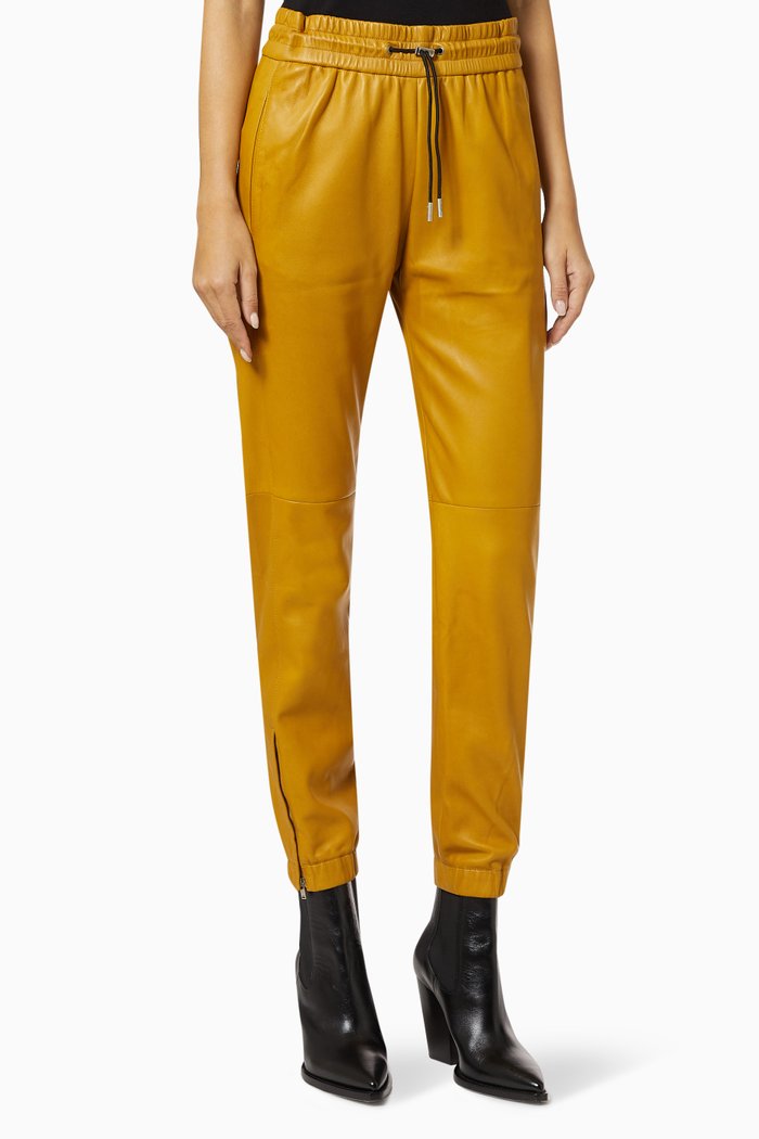 

Sweatpants in Waxed Lambskin, Neutral