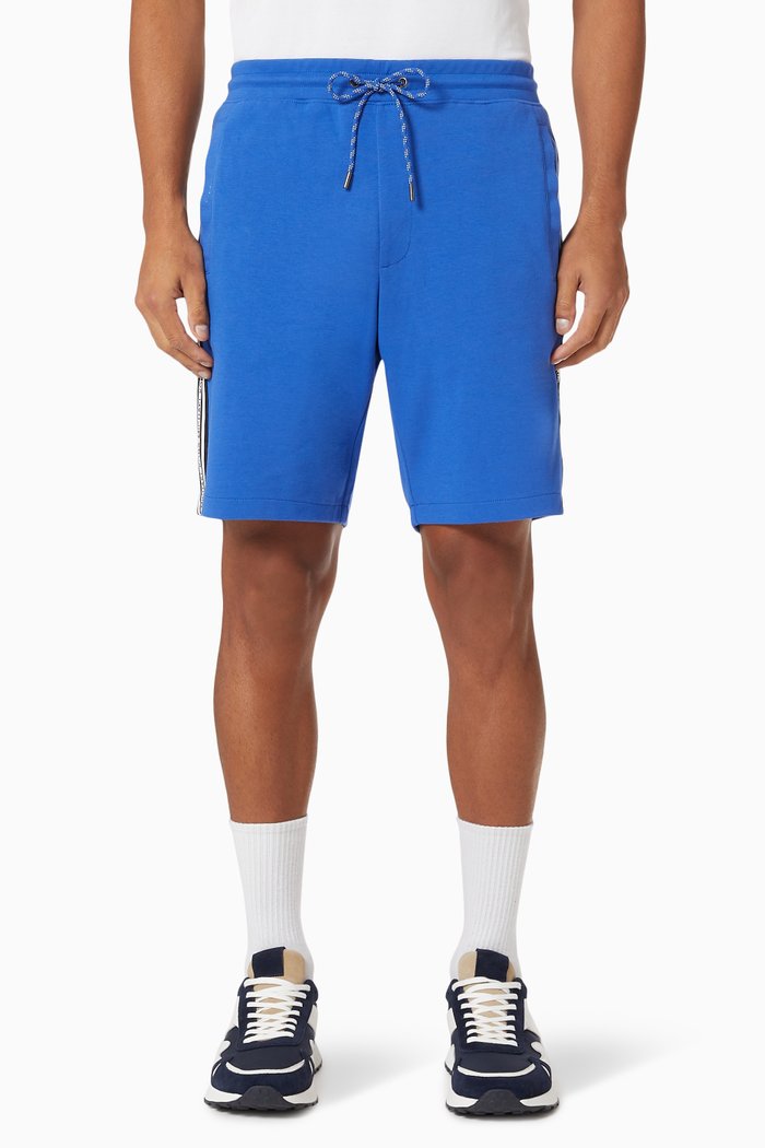 

Logo Tape Shorts in Cotton Blend, Blue