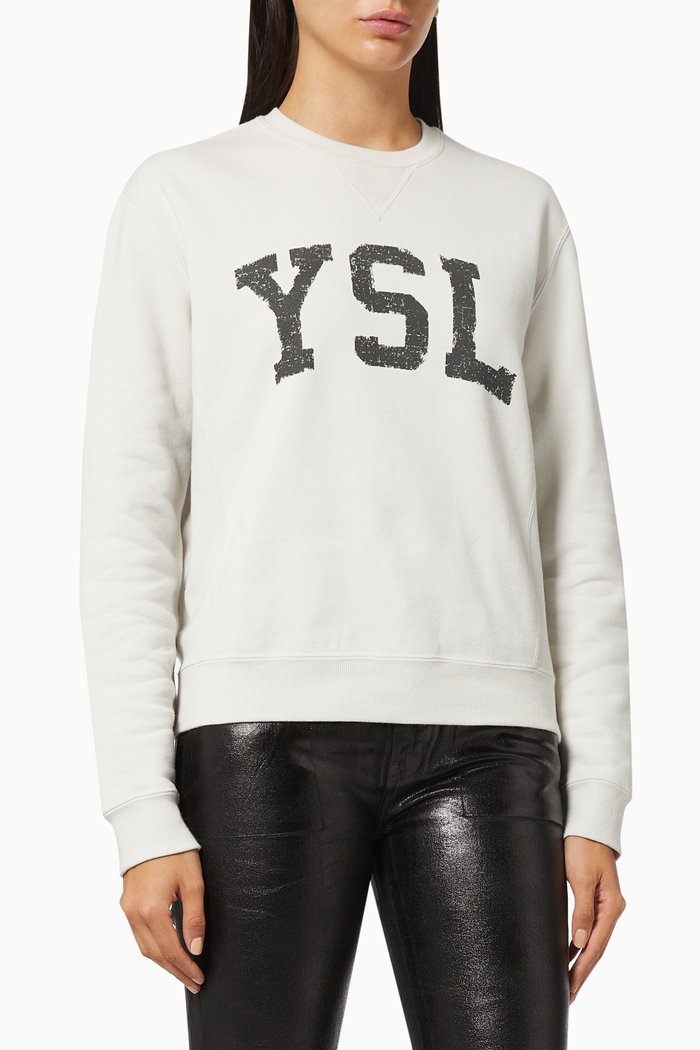 

YSL Vintage Sweatshirt in Cotton, White
