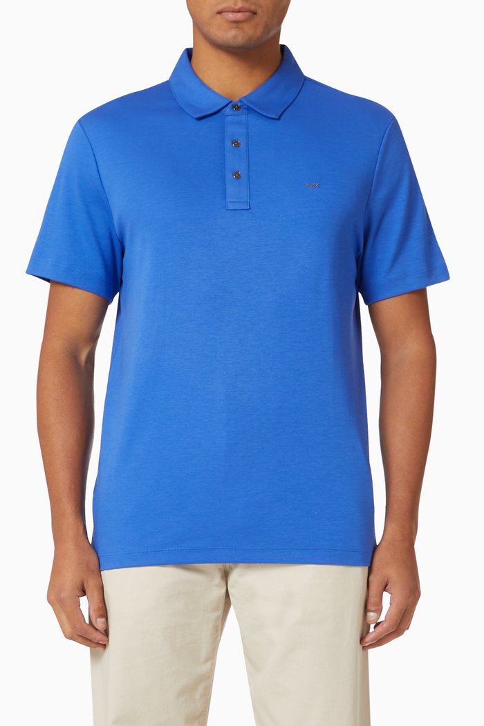 

Logo Polo Shirt in Cotton, Blue