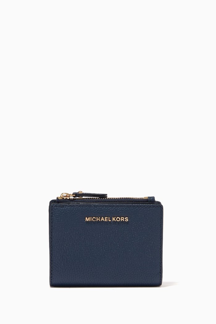 

Jet Set Wallet in Leather, Blue