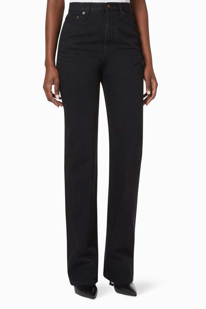 

90s Highwaist Jeans in Organic Cotton Denim, Black