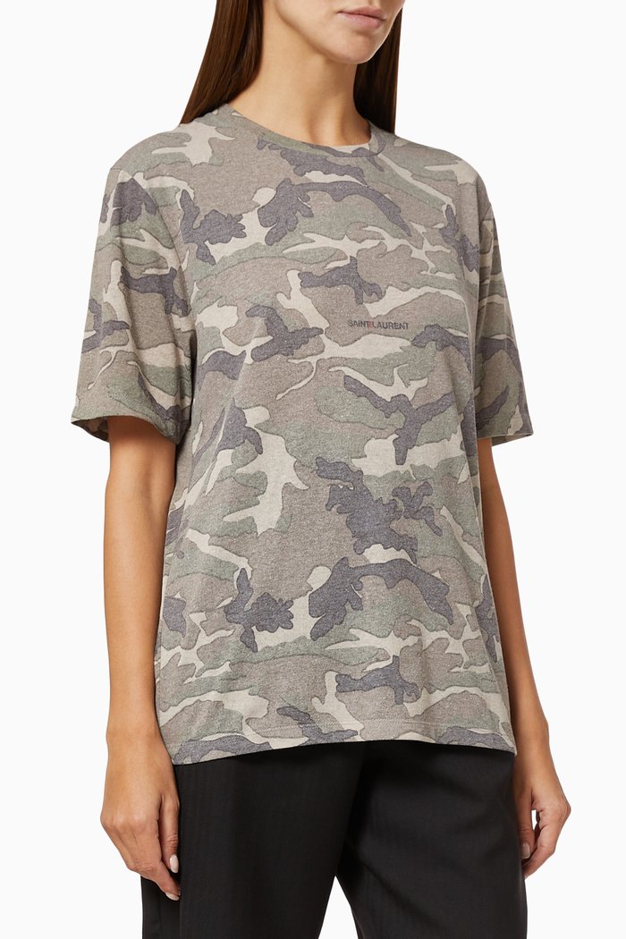 

SAINT LAURENT Rive Gauche T-shirt in Jersey, Multicolour