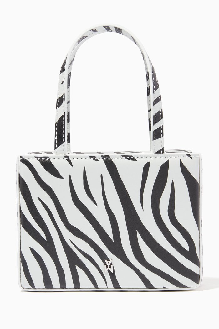 

Super Amini Giorgia Tote in Printed Nappa, Black