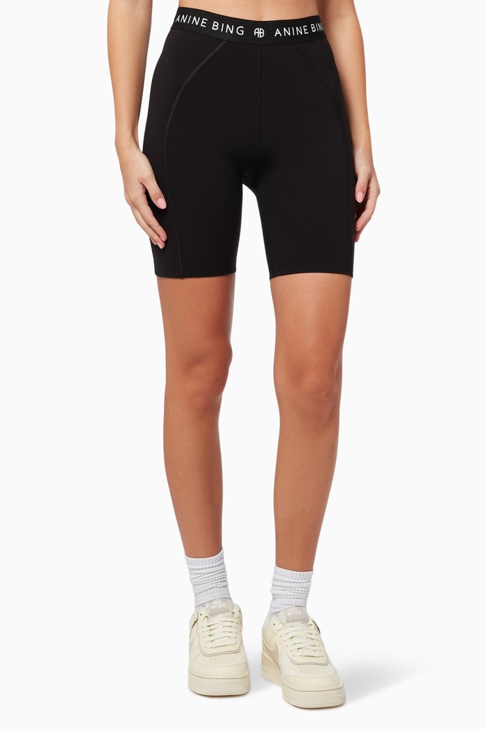 

Carly Bike Shorts in Stretch Nylon, Black