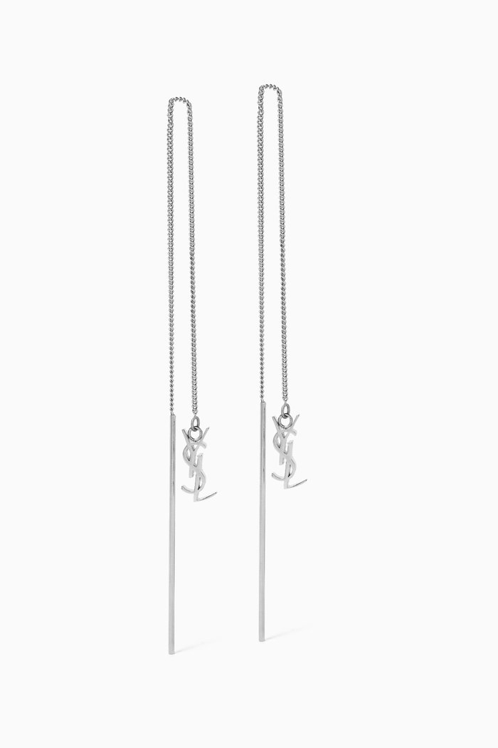 

Opyum YSL Long Threader Earrings, Silver