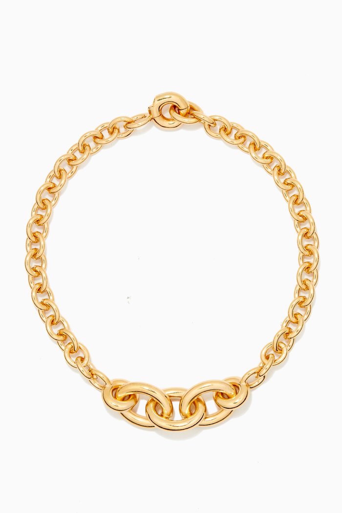 

Graduated Chain Necklace in Metal, Gold
