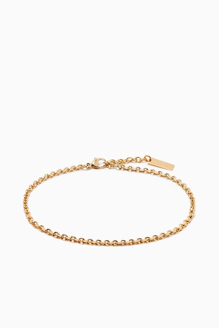 

Small Faceted Cable Chain Bracelet, Gold