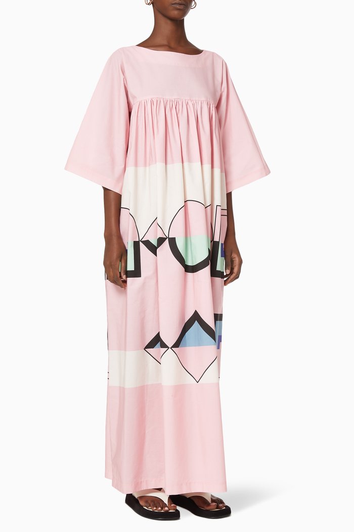 

Duchy Garden Dress in Eco Cotton Poplin, Pink