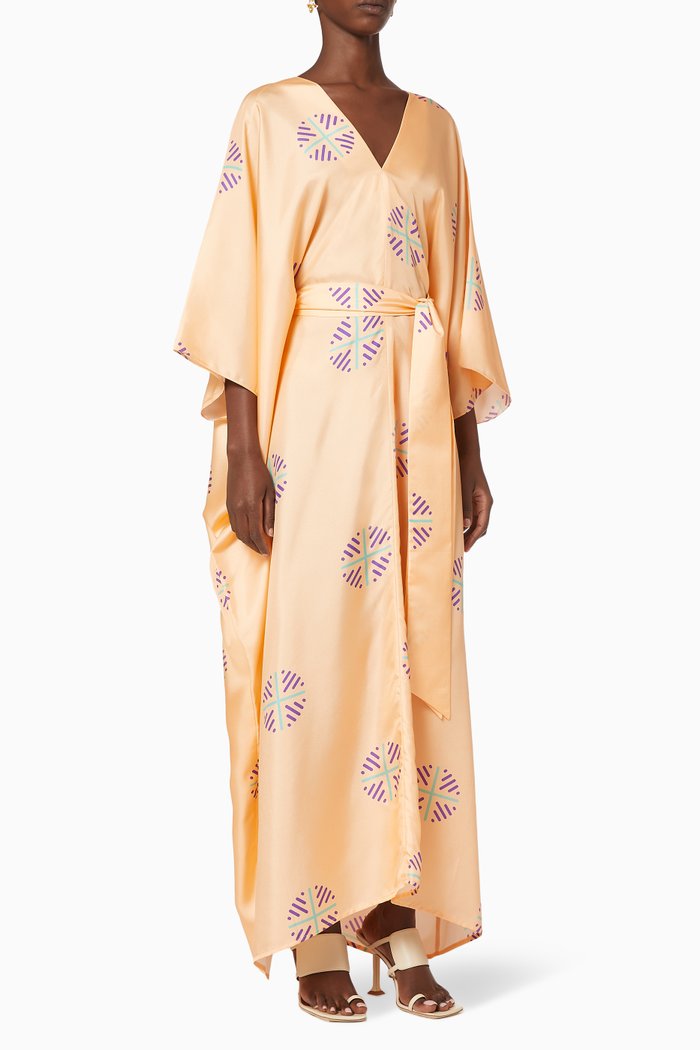 

Ellen Capri Dress in Silk, Orange