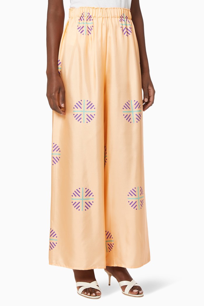 

Ellen Boston Pants in Silk, Orange