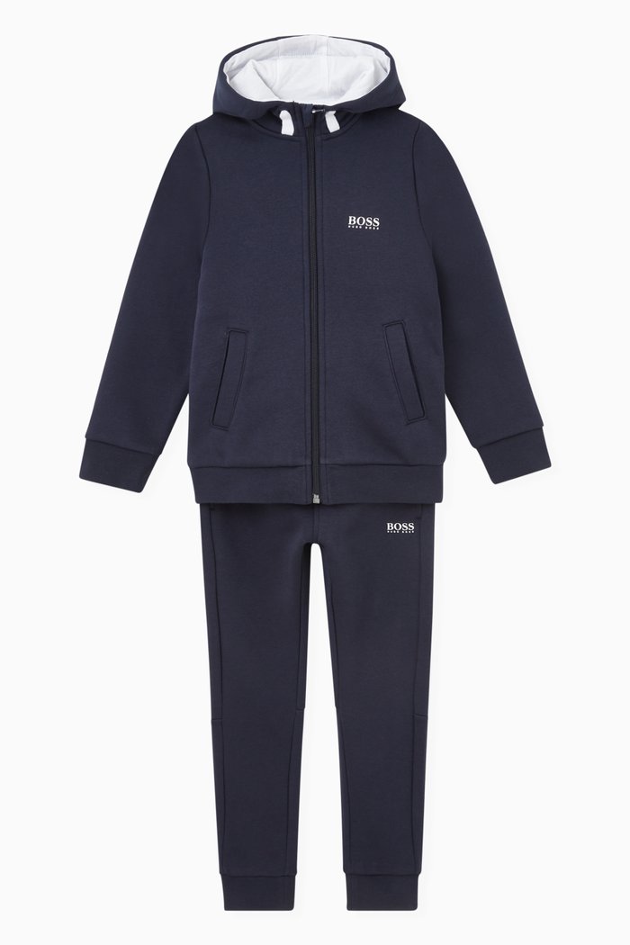 

Logo Tracksuit in Fleece, Blue