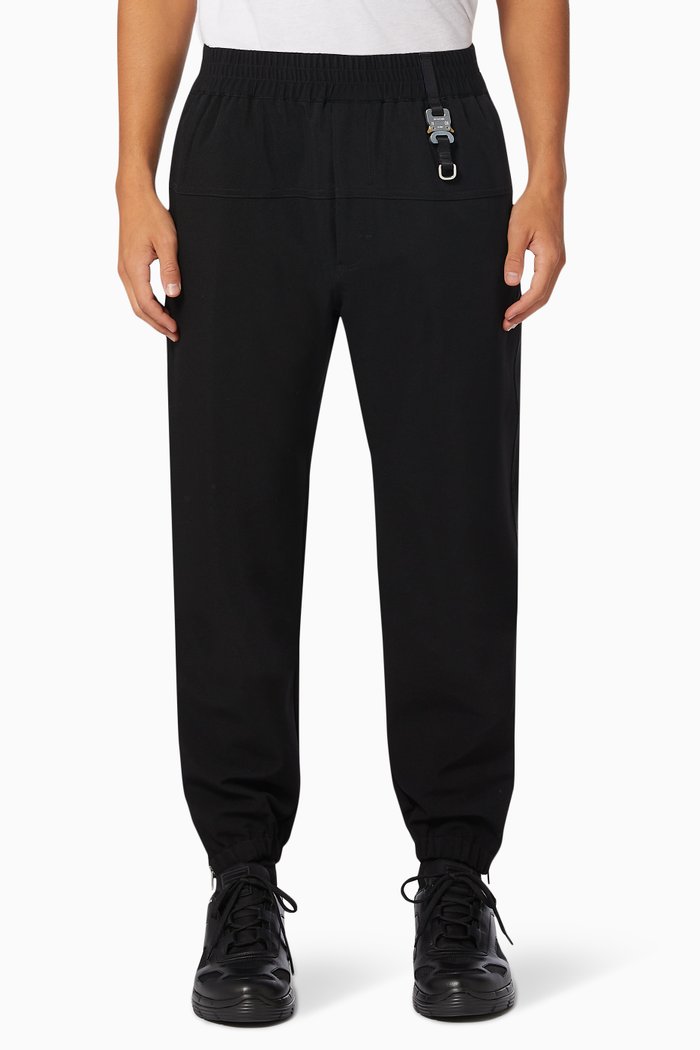 

Track Pants in Stretch Technical Fabric, Black