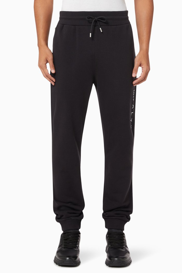 

Visual Logo Sweatpants in Cotton Fleece, Black