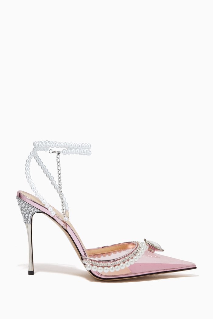 

Diamond of Elizabeth Pumps in Plexi & Leather, Pink