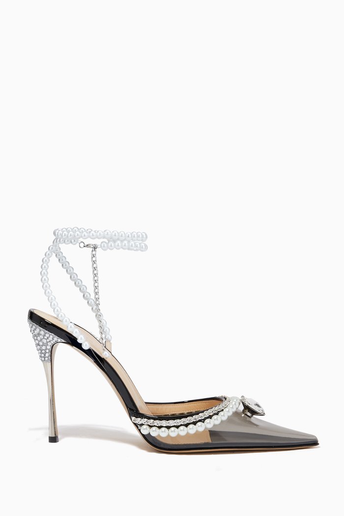 

Diamond of Elizabeth Pumps in Plexi & Leather, Black