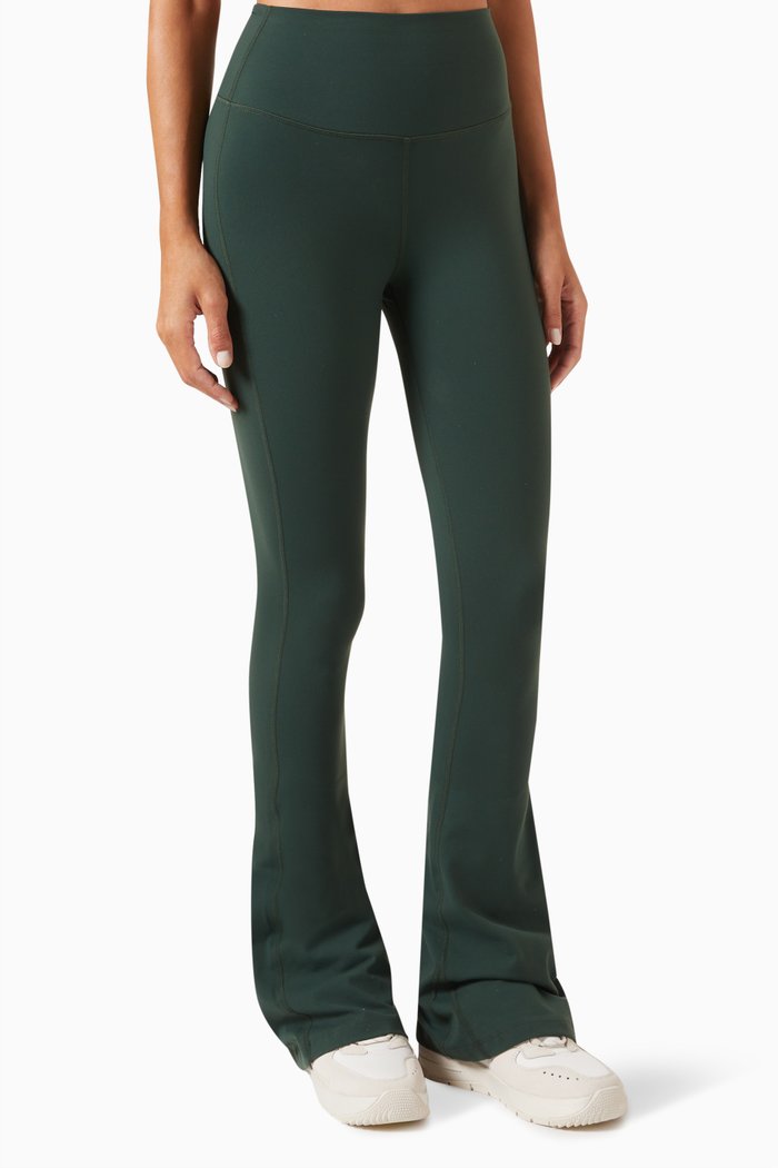 Raquel Flared High-waist Leggings, Green