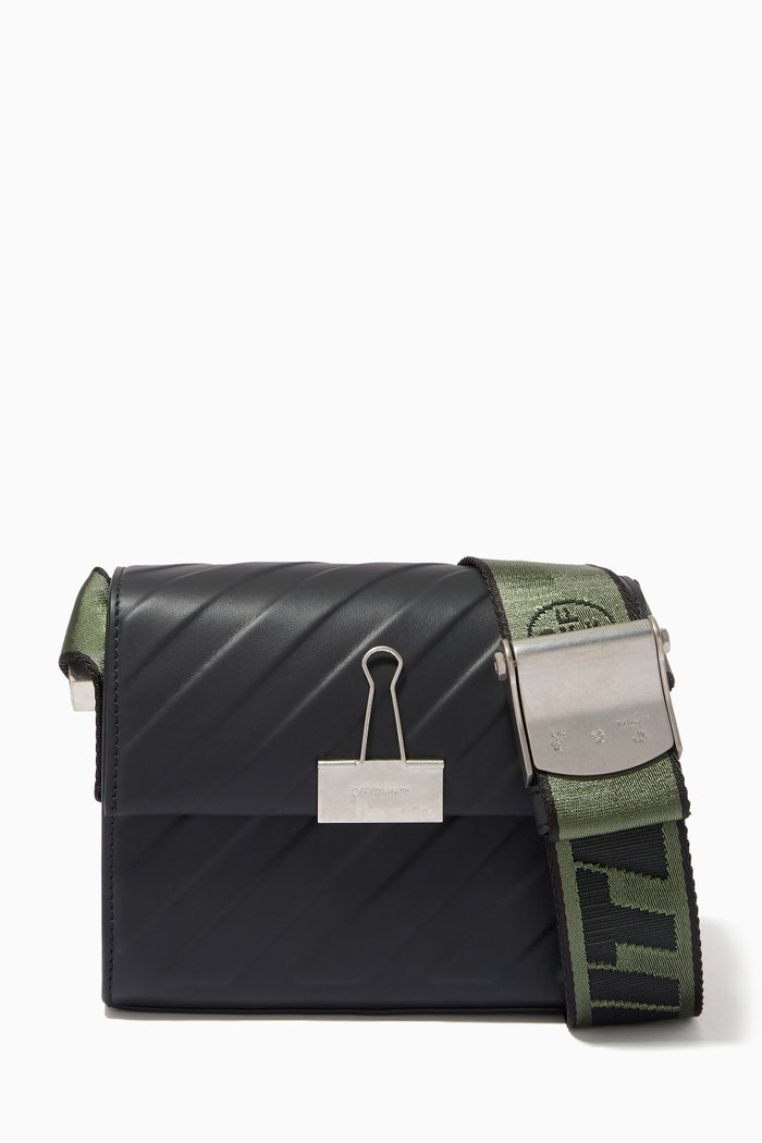 Binder Mini Shoulder Bag in Leather, Black